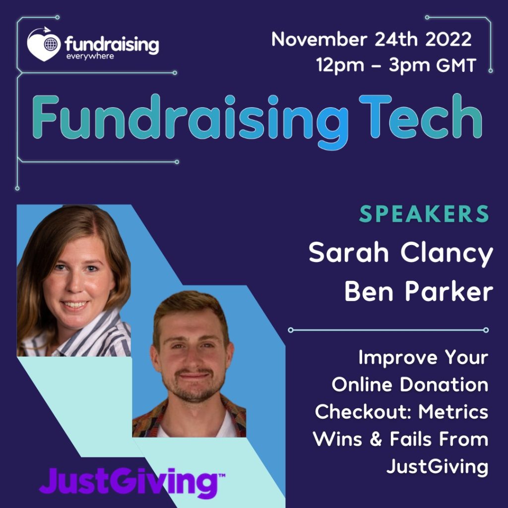 Improve your online donation checkout: Metrics wins & fails from JustGiving with Katie Stevens & Thomas Forgione